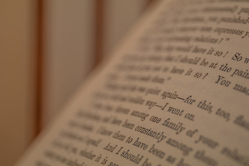 traditional hardback old books and text arrangement