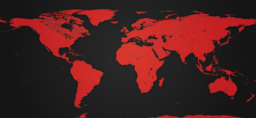 red world map background design red 3d-illustration. elements of this image furnished by NASA © wetzkaz