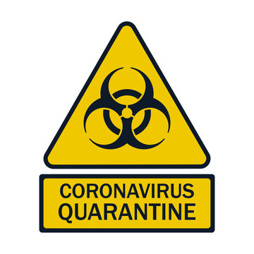 A biohazard sign. quarantine for Wuhan coronavirus. an outbreak of pandemic coronavirus in China. isolated vector illustrations