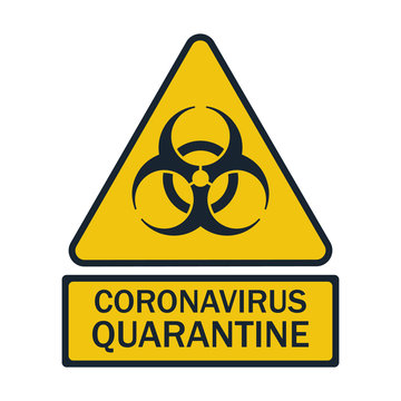 A biohazard sign. quarantine for Wuhan coronavirus. an outbreak of pandemic coronavirus in China. 