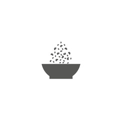 Rice icon. Flat vector related icon with long shadow for web and mobile applications. It can be used as - logo, pictogram, icon, infographic element. Vector Illustration.