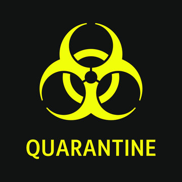 A biohazard sign. quarantine for Wuhan coronavirus. an outbreak of pandemic coronavirus in China. isolated vector illustrations
