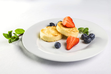 Image with curd pancakes