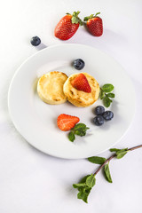 Image with curd pancakes