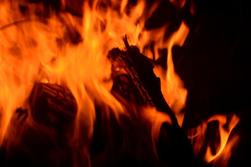 bonfire wood fire flame sparks