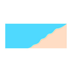 This is vector banner. Cute beach background.