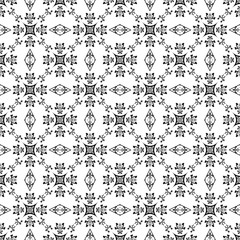 Seamless pattern created by several objects set to background