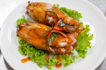  river prawn chuchi thai food