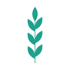 branch with leafs natural isolated icon vector illustration design