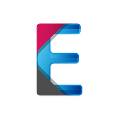 Abstract letter E logo design