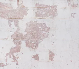 Poster Alte schmutzige strukturierte Wand alter verputz, helle wand mit weißer farbe mit beige und korallenfarbe.