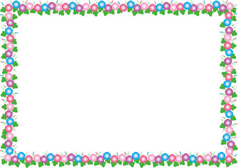 朝顔の背景イラスト