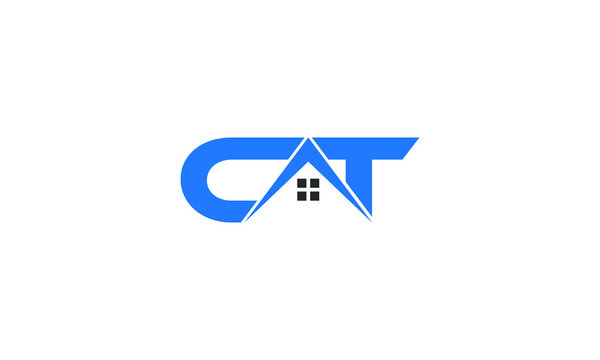 letter CT House Real Estate Logo. home initial C T concept. Construction logo template, Home and Real Estate icon. Housing Complex Simple Vector Logo Template. - vector