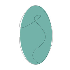 Easter egg on white background, vector illustration