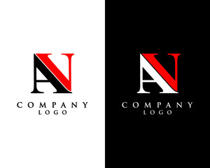 modern av, va initial logo design vector, with white and black color that can be used for any creative business.