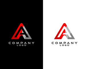 AA, A initial Letter logo design vector, with white and black color that can be used for any creative business.