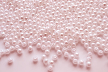 pink beads on a pink background