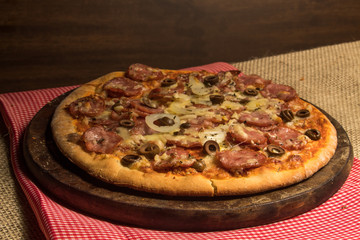 pizza on the table