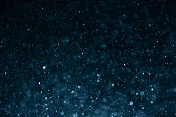 Glittering bokeh background, and the vastness of the sky, and the galaxy, blue, endless