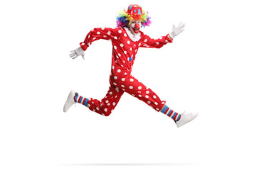 Clown jumping