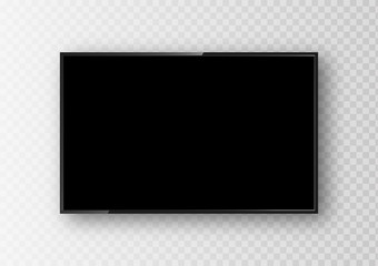 TV, modern blank screen lcd, led, on isolate background, stylish