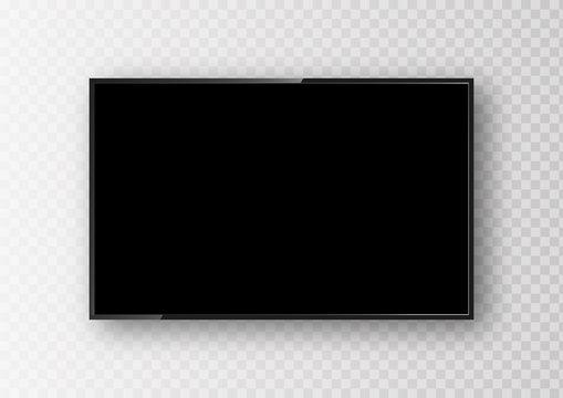 TV, modern blank screen lcd, led, on isolate background, stylish