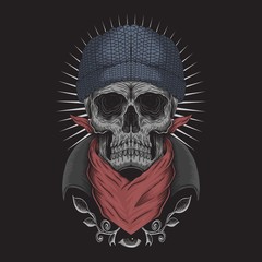 Skull bandana vector illustration