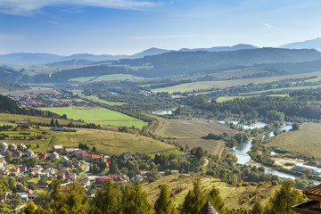 Fototapeta na wymiar Landscape from Stara Lubovna Castle, Slovakia