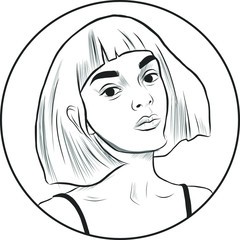 Female Avatars Monochrome