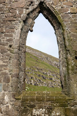 Kirkjubøur (Danish: Kirkebø): Ruins of Magnus Cathedral