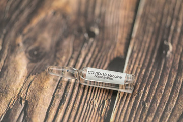 COVID 19 Coronavirus Vaccine and syringe injection It use for prevention, immunization and...