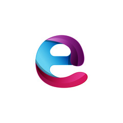 Abstract letter E logo design