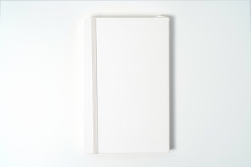 white notebook on white background with clipping path