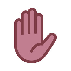 Obraz premium Hand Line Icon