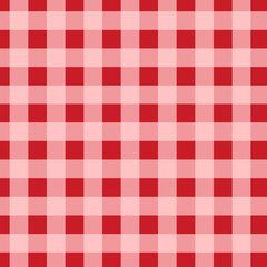 Coral and red buffalo plaid