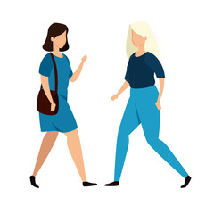 group of women avatar character vector illustration design