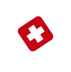 first aid sign on white background