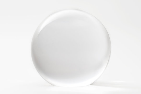 glass sphere isolated on a white background