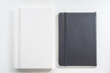 Top view collection of notebook front