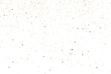 Fototapeta na wymiar Gold Glitter Texture Isolated on White. Amber Particles Color. Celebratory Background. Golden Explosion of Confetti. Design Element. Digitally Generated Image. Vector Illustration, EPS 10.