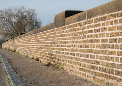 uk, england, surrey, Walton brick wall