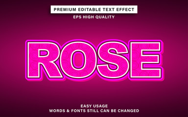 rose text effect