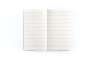 gray notebook isolated on white background.top view