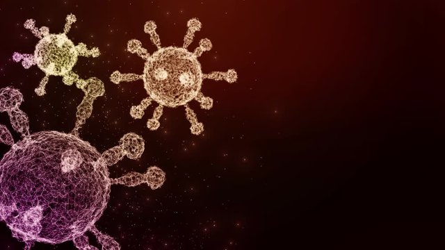 Background motion of virus evolution spread pandemic epidemic global europe italy China Coronavirus cure with drug detection scientific medical tech technology innovation laboratory diagnosis research