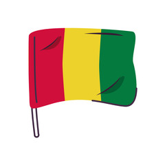 guinea flag country isolated icon