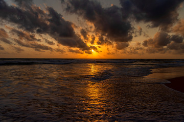 Sunset on the Sri Lanka Beach