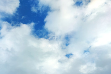 Blue sky with light clouds. Without the sun.
