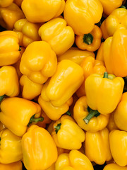 lots of ripe delicious Bulgarian peppers for eating a background