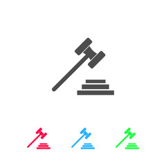 Gavel icon flat.