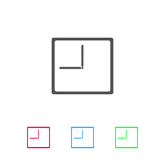 Time icon flat.